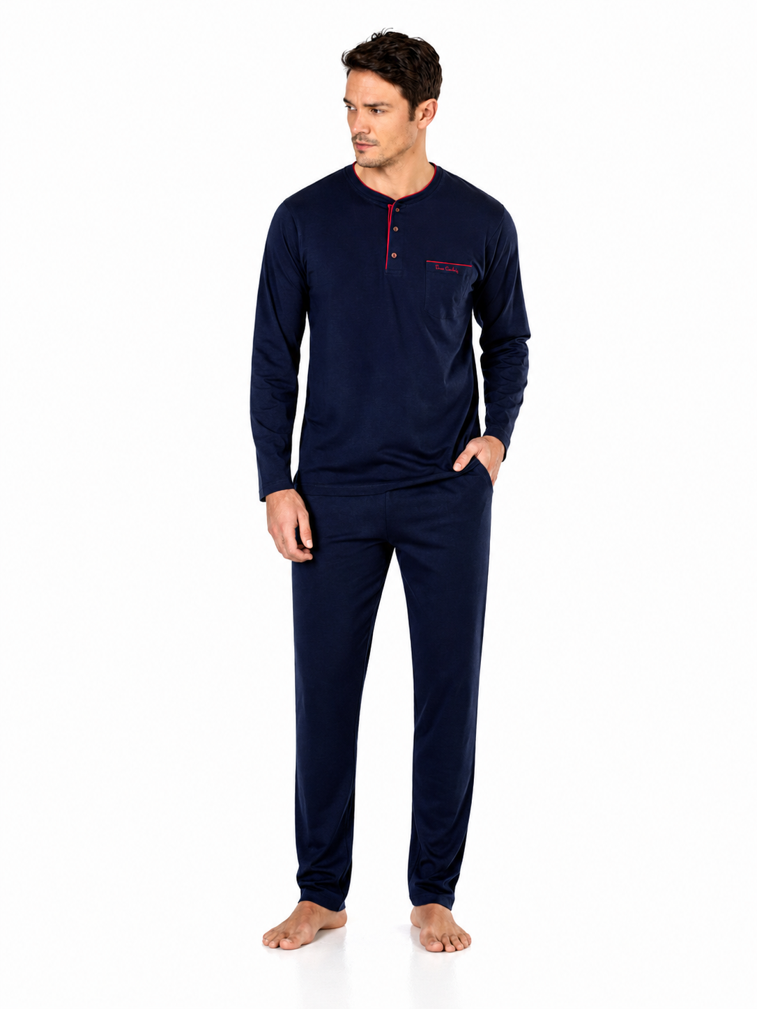 Pierre Cardin 3'lü Ropdöşambır Takımı | Pijama + Rob | %100 Pamuk - 4