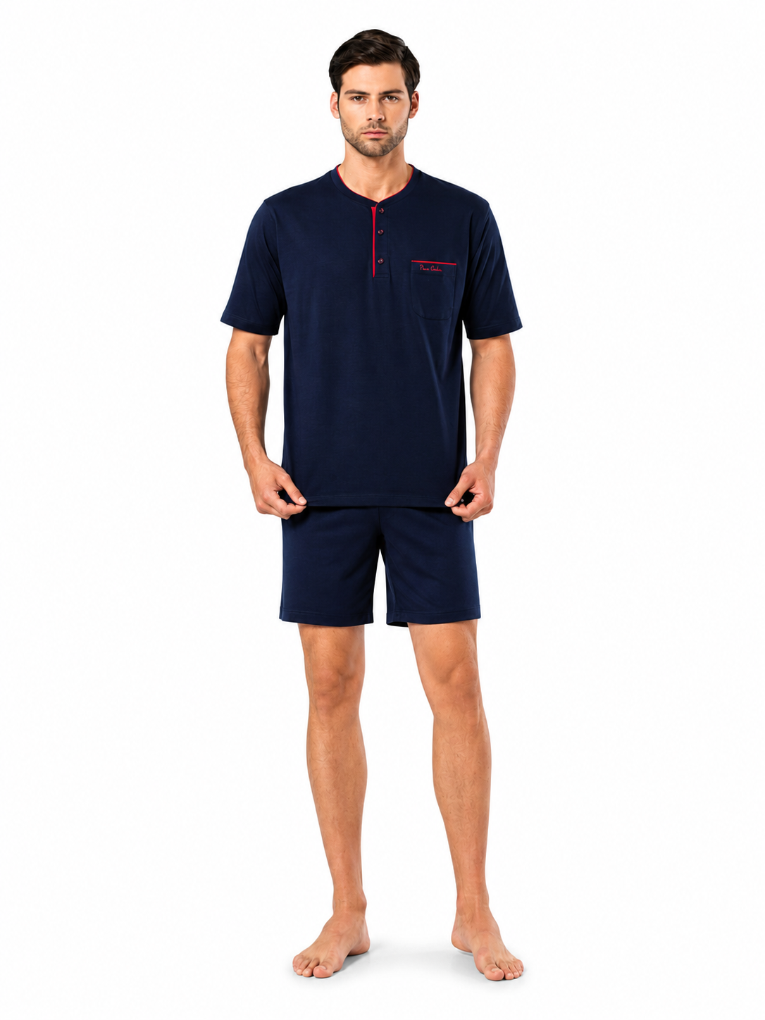 Pierre Cardin Erkek Penye 3'lü Pijama Takımı | %100 Pamuk | Damat Çeyizi - 2
