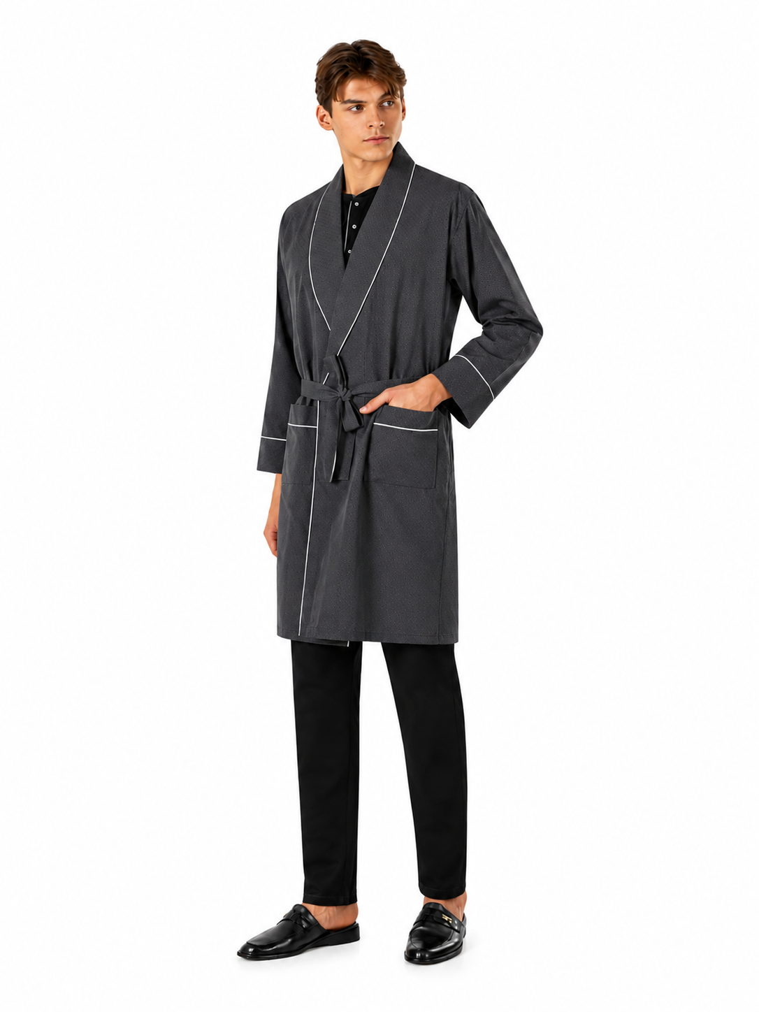 Pierre Cardin 5'li Rob Pijama Set Takım - 4