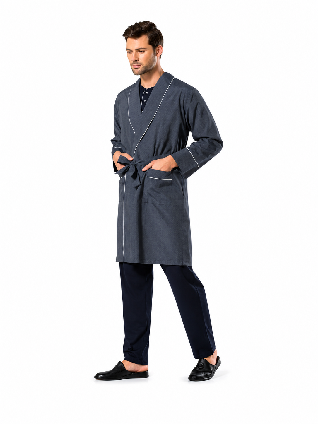 Pierre Cardin 5'li Rob Pijama Set Takım - 7