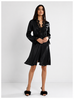 Pierre Cardin Saten 6'lı Gelin Çeyiz Seti | Gecelik + Pijama + Kombi | LUX Kutu