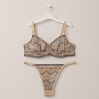 Bej Dantel Tanga Bralet Takım thumbnail 1