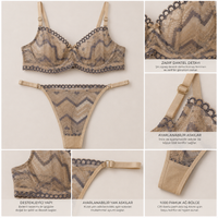 Bej Dantel Tanga Bralet Takım thumbnail 2