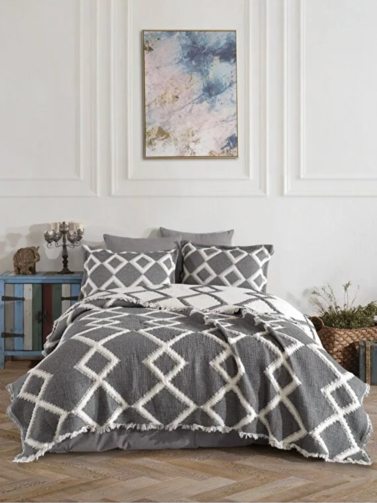 Fiesta Tekstil Luxury Storm Yatak Örtüsü Seti 6 parça - 1