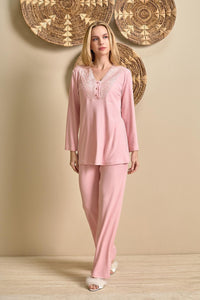 OYSOFT Anne Serisi Dantel Detaylı Kadın Pijama Takımı thumbnail 4