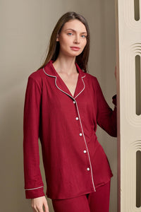 OYSOFT Biyeli Düğmeli Pijama Takımı thumbnail 24